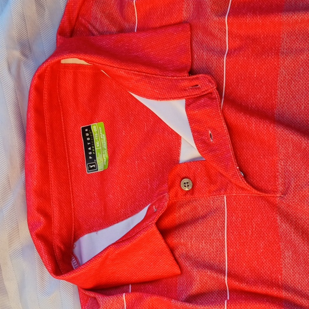 PGA Tour series Pro Series men's double XL short sleeve golf shirt red and color